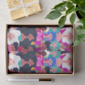  – 文数々の化女性の顔パターン 薄葉紙 (ギフト)