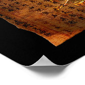 文日本の書アンティークスタイルポスター ポスター (角)