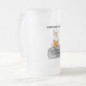 文明化された穴居人の料理のマグ フロストグラスビールジョッキ (正面左)