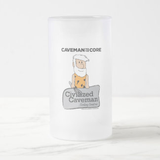 文明化された穴居人の料理のマグ フロストグラスビールジョッキ