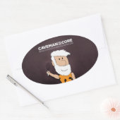 文明化カヴェマン料理シール 楕円形シール (封筒)