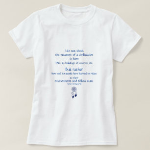 文明、環境、人間の引用文 Tシャツ