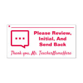 文書のレビューと名前をカスタムするゴム印 セルフインキングスタンプ (デザイン)