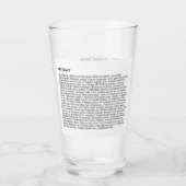 文書パーソナライズされた用ガラス – 白い背景 タンブラーグラス (裏面)