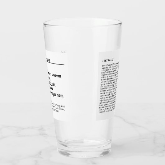 文書パーソナライズされた用ガラス – 白い背景 タンブラーグラス (左)