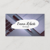 文書ピンク法弁護士パラリーガル 名刺 (正面)