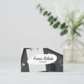 文書ピンク法弁護士パラリーガル 名刺 (スタンド正面)