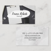 文書ピンク法弁護士パラリーガル 名刺 (正面/裏面)