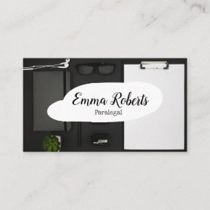 文書ピンク法弁護士パラリーガル 名刺