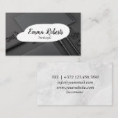 文書ピンク法弁護士パラリーガル 名刺 (正面/裏面)