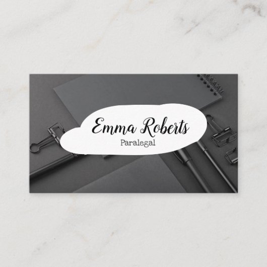 文書ピンク法弁護士パラリーガル 名刺 (正面)