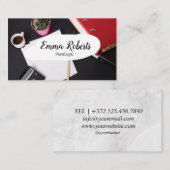 文書ピンク法弁護士パラリーガル 名刺 (正面/裏面)