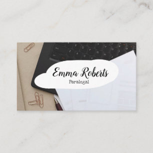 文書ピンク法弁護士パラリーガル 名刺