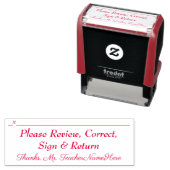 文書レビュー要求と名前ラバースタンプ セルフインキングスタンプ (インサイチュ)