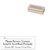 文書レビュー要求と教育者の名前 ラバースタンプ (押印)