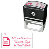 文書レビュー要求ラバースタンプ セルフインキングスタンプ (インサイチュ)