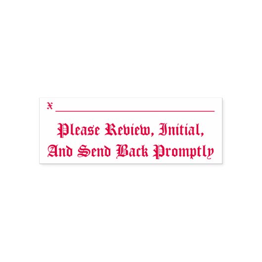 文書レビュー要求ラバースタンプ セルフインキングスタンプ (デザイン)