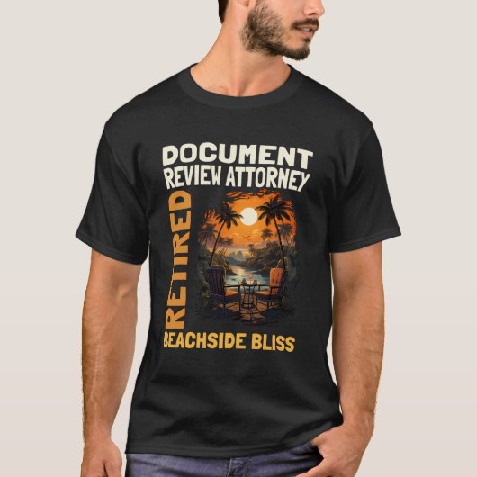 文書退職したレビュー弁護士 – 除おもしろい職者 Tシャツ (正面)