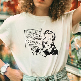 文法おもしろいおたく |レトロプラクティスの安全文字 Tシャツ