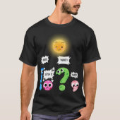 文法おもしろいは賛成ストップを待つ Tシャツ (正面)