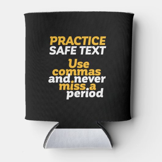 文法おもしろいユーモア練習セーフ文字使用コンマ 缶クーラー (正面)