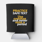 文法おもしろいユーモア練習セーフ文字使用コンマ 缶クーラー (裏面)