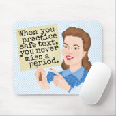 文法おもしろいレトロユーモア |安全なプラクティス文字 マウスパッド (マウス)