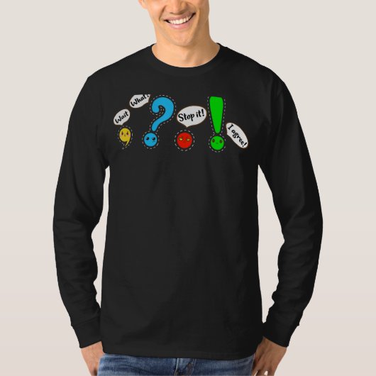 文法おもしろい句読点英語先生待ち, Wh Tシャツ (正面)