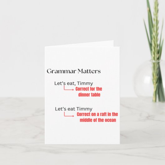 文法おもしろいSジョークのシール カード (正面)