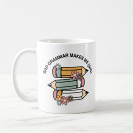 文法が下手だと気が済む | 英おもしろい語先生 コーヒーマグカップ