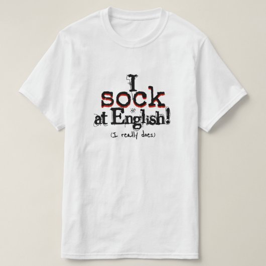 文法のジョーク Tシャツ (デザイン正面)