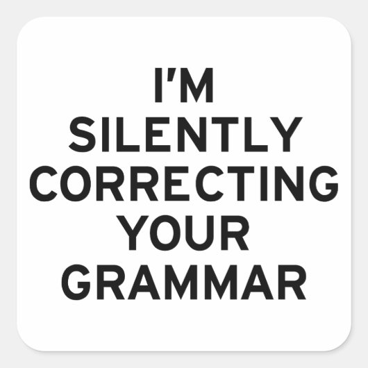 文法の修正 スクエアシール (正面)