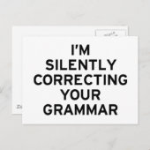 文法の修正 ポストカード (正面/裏面)