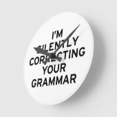 文法の修正 ラウンド壁時計 (傾斜)