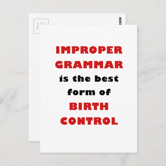 文法を誤最高のる型枠 ポストカード (正面/裏面)