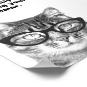 文法を静かに直してる猫のポスター ポスター (角)