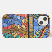 文法ステンドグラス窓iPhone/iPadケース iPhoneケース (裏面横)