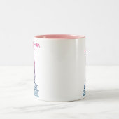 文法フクロウは誰言います ツートーンマグカップ (中央)