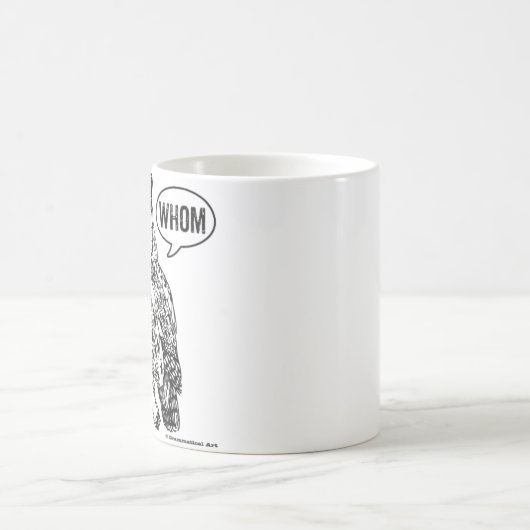 文法マグの英語の先生フクロウ コーヒーマグカップ (中央)