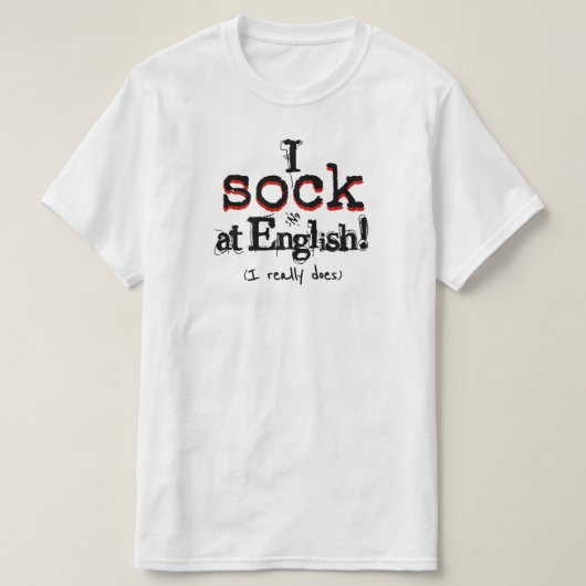 文法ユーモア おもしろ文法マニアTシャツ Tシャツ (デザイン正面)
