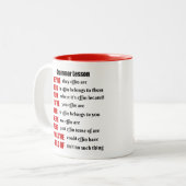 文法レッスンユーモアそれらは彼等のそこにです ツートーンマグカップ (正面左)