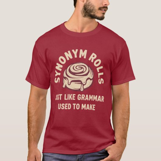 文法ロールでお笑い同義語 Tシャツ (正面)