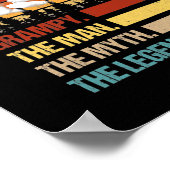 文法人神話レジェンドヴィンテージパパ拳バンプ ポスター (角)