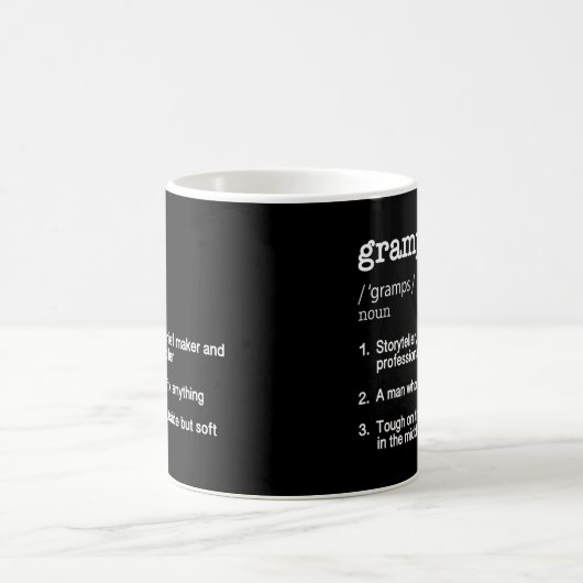 文法定義おもしろい – 父の日の贈り物 コーヒーマグカップ (中央)