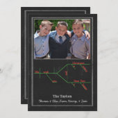 文法的に図式化されたメリークリスマスキャロル シーズンカード (正面/裏面)