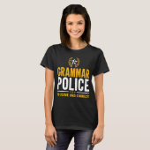 文法警察おもしろい英語先生 Tシャツ (正面フル)
