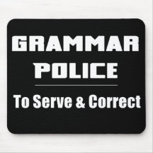 文法警察が奉仕し、正しいマウスパッド