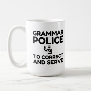 文法警察による修正と役おもしろい務 コーヒーマグカップ