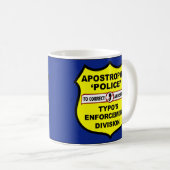 文法警察のアポストロフィーのマグ コーヒーマグカップ (正面右)