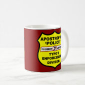 文法警察のアポストロフィーの誤用 コーヒーマグカップ (正面右)